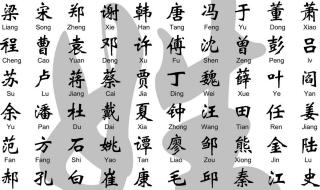 中国姓氏人口数排名